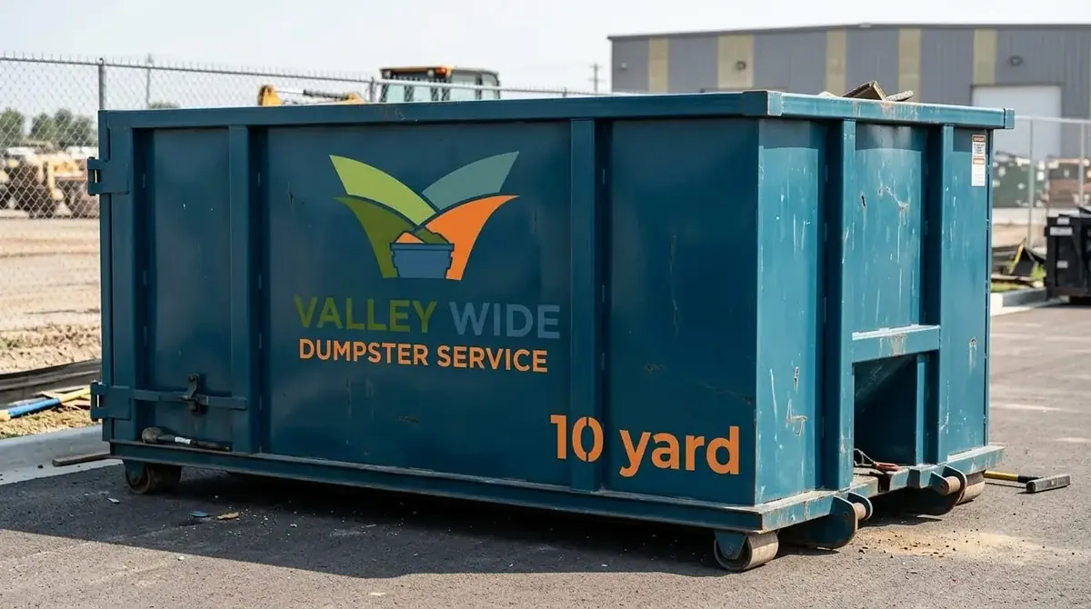 10 yard roll-off container from Valley Wide Dumpster Service in Phoenix