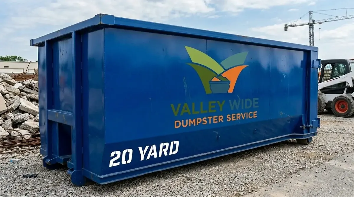 20 yard roll-off container from Valley Wide Dumpster Service in Phoenix