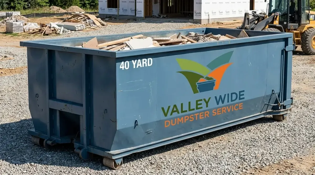 40 yard roll-off container from Valley Wide Dumpster Service in Phoenix