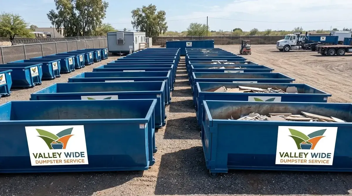 Valley Wide Dumpster Service roll-off containers in a range of sizes